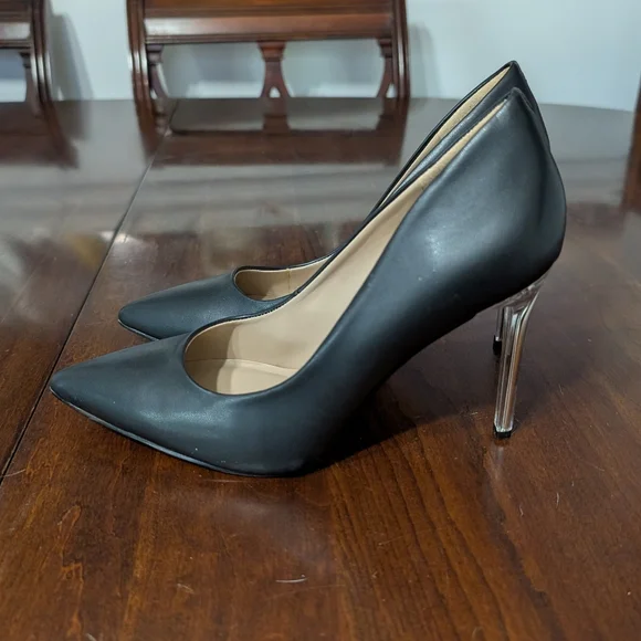 3/$30 Mix No 6 Black And Clear Heels - Picture 2 of 8